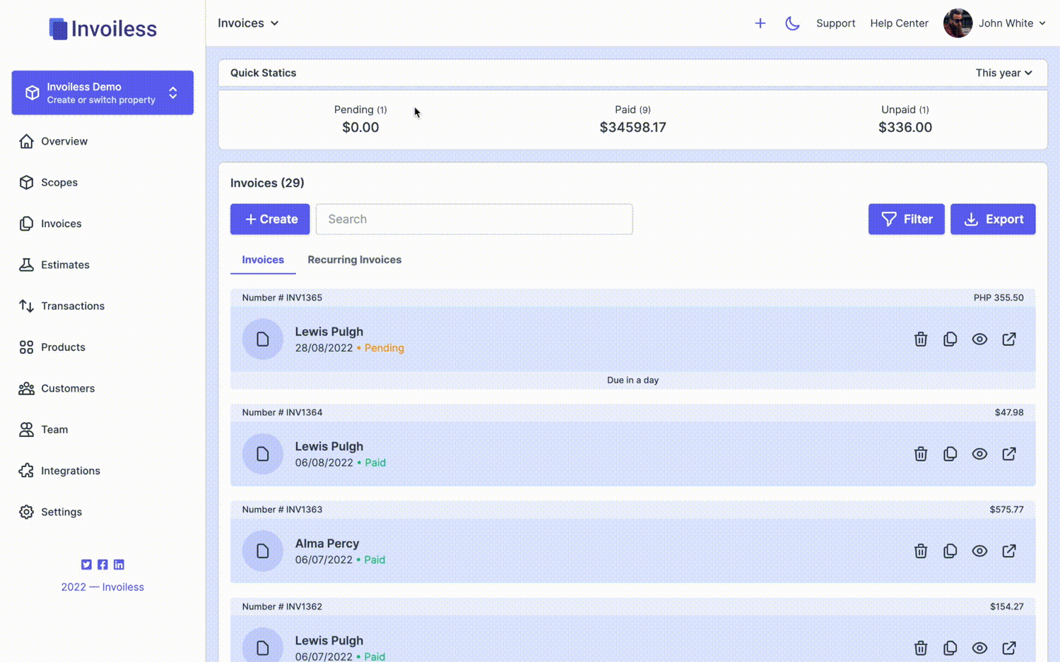 Manage scopes