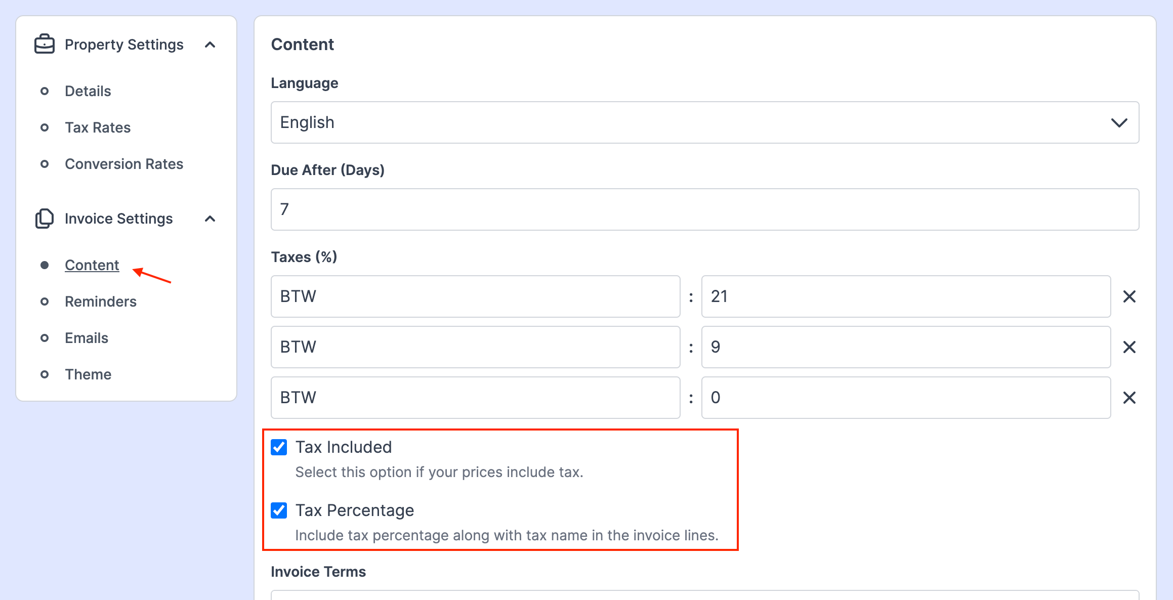 Tax Included and Tax Percentage